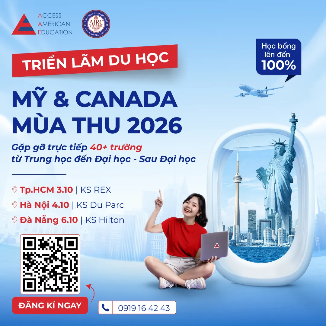 Triển lãm du học Mỹ & Canada Mùa Thu 2026